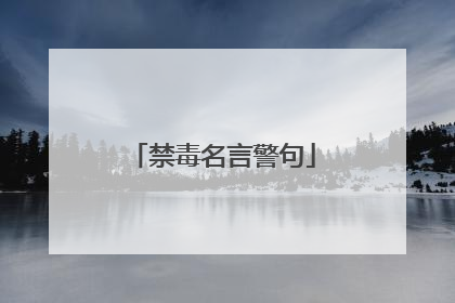 禁毒名言警句