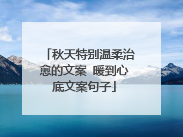 秋天特别温柔治愈的文案 暖到心底文案句子