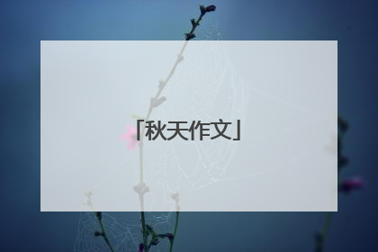 秋天作文