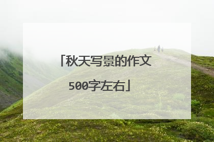 秋天写景的作文500字左右
