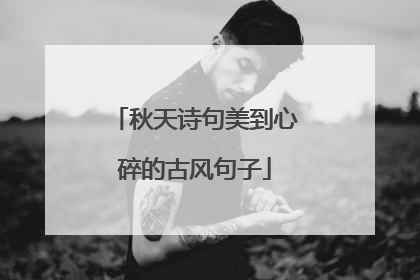 秋天诗句美到心碎的古风句子