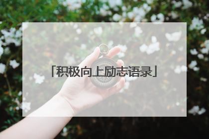 积极向上励志语录