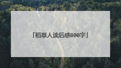 稻草人读后感800字