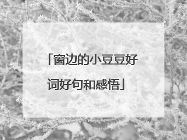 窗边的小豆豆好词好句和感悟