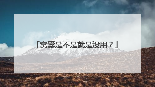 窝囊是不是就是没用？