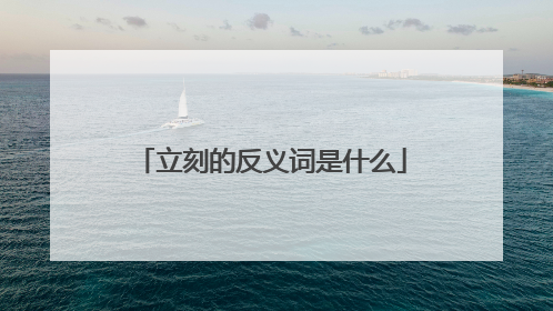 立刻的反义词是什么