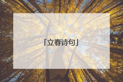 立春诗句