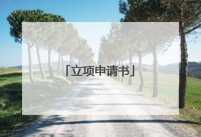 立项申请书