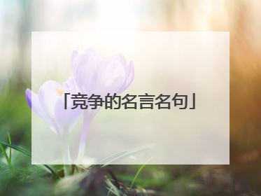 竞争的名言名句
