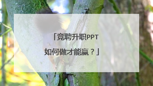 竞聘升职PPT如何做才能赢？