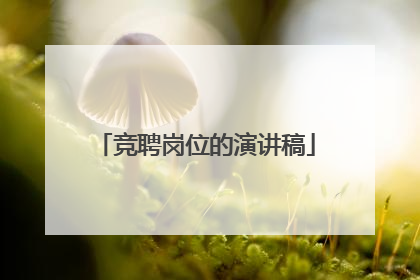 竞聘岗位的演讲稿