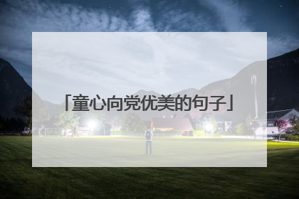 童心向党优美的句子