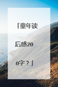 童年读后感200字？