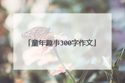 童年趣事300字作文