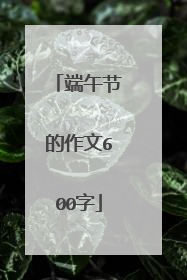 端午节的作文600字