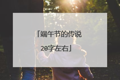 端午节的传说20字左右