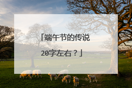 端午节的传说20字左右?
