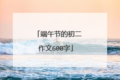 端午节的初二作文600字