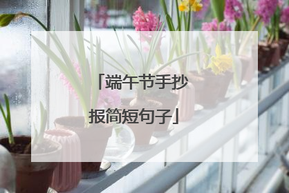 端午节手抄报简短句子