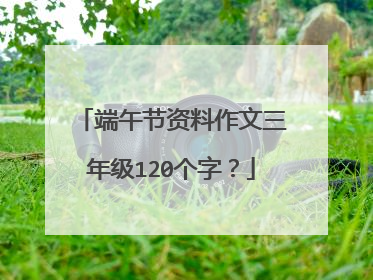 端午节资料作文三年级120个字？