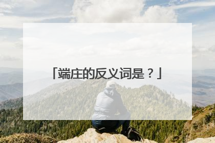 端庄的反义词是？