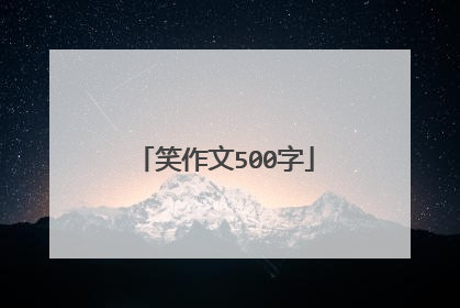 笑作文500字