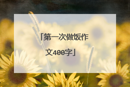 第一次做饭作文400字