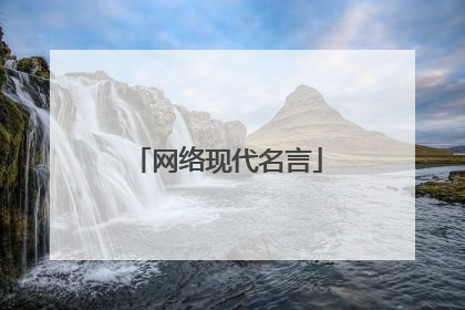 网络现代名言
