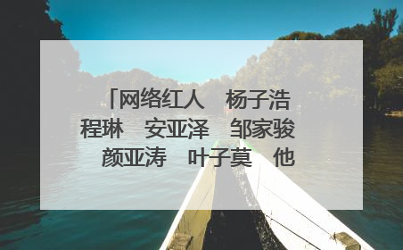 网络红人　杨子浩　程琳　安亚泽　邹家骏　颜亚涛　叶子莫　他们的QQ都是多少？