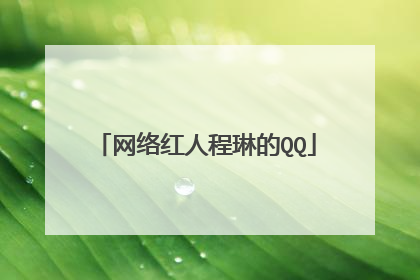 网络红人程琳的QQ