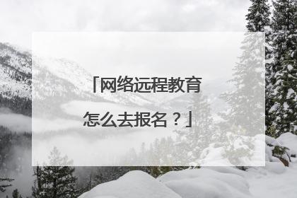 网络远程教育怎么去报名？