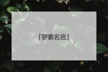 罗素名言