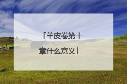 羊皮卷第十章什么意义