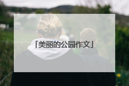 美丽的公园作文