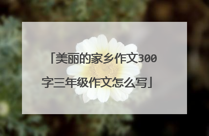 美丽的家乡作文300字三年级作文怎么写