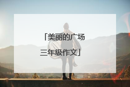 美丽的广场三年级作文
