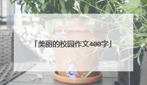 美丽的校园作文400字