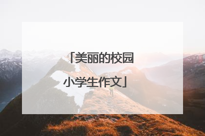 美丽的校园小学生作文