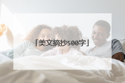 美文摘抄500字