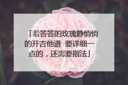 羞答答的玫瑰静悄悄的开吉他谱 要详细一点的，还需要指法