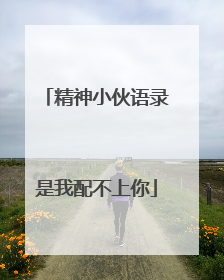 精神小伙语录是我配不上你