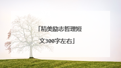 精美励志哲理短文300字左右