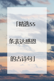 精选55条表达感恩的古诗句