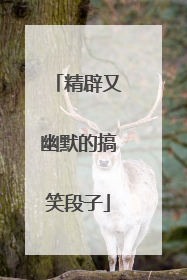 精辟又幽默的搞笑段子