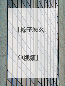粽子怎么包视频
