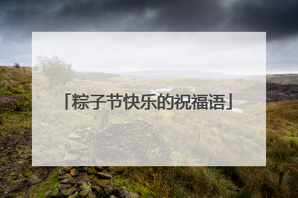 粽子节快乐的祝福语