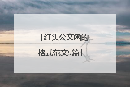 红头公文函的格式范文5篇