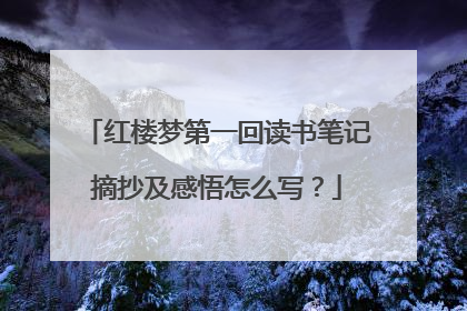 红楼梦第一回读书笔记摘抄及感悟怎么写？