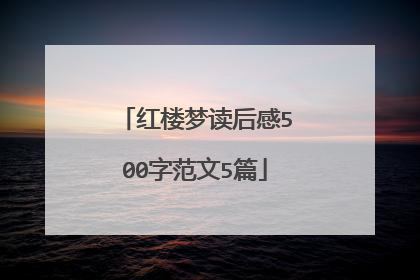 红楼梦读后感500字范文5篇