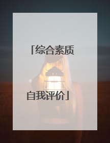 综合素质自我评价